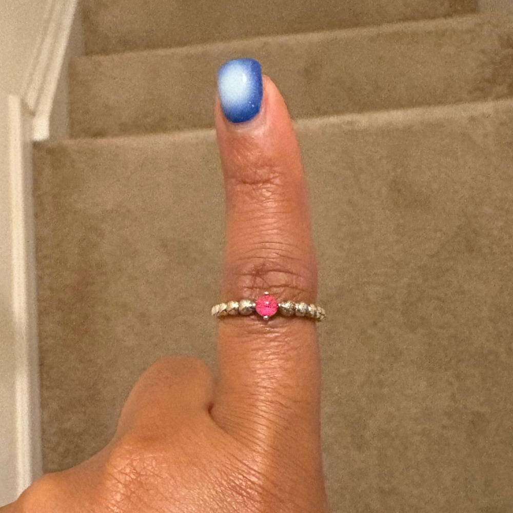 Pandora pink bubble ring